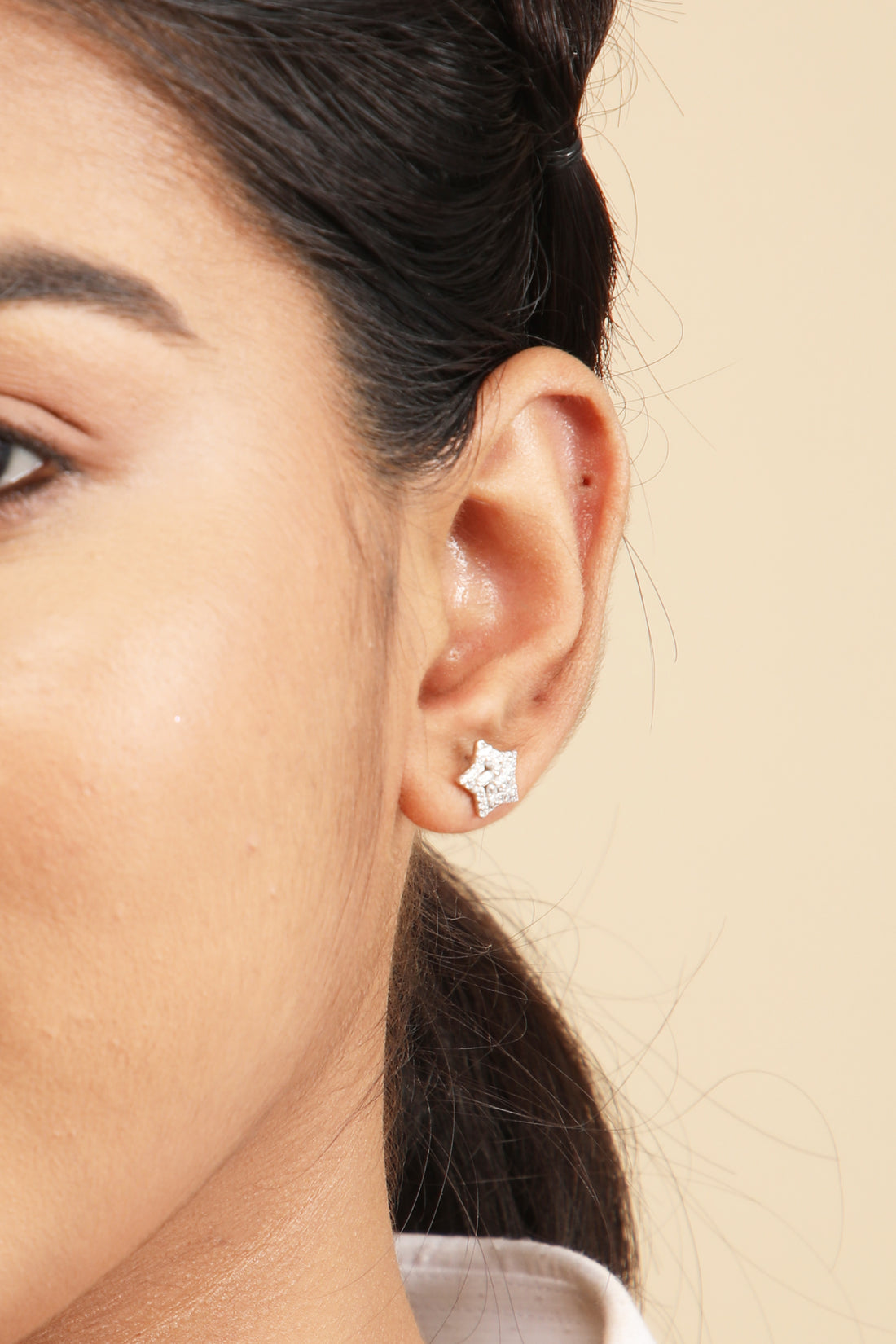 Silver Stardust Stud Earring
