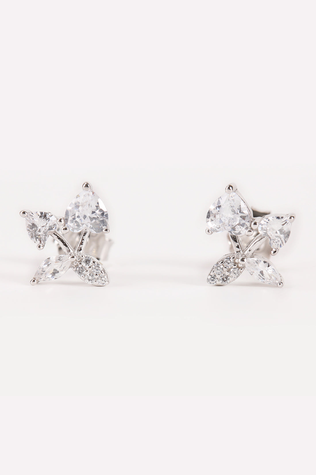 Bunch Of Hearts Silver Earring