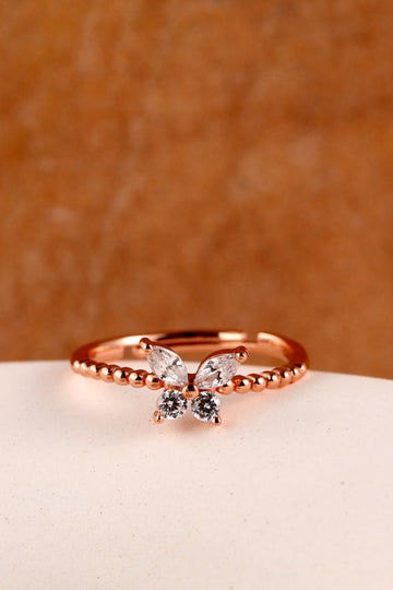 Winged Bella Rose Gold Ring