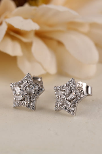 Silver Stardust Stud Earring