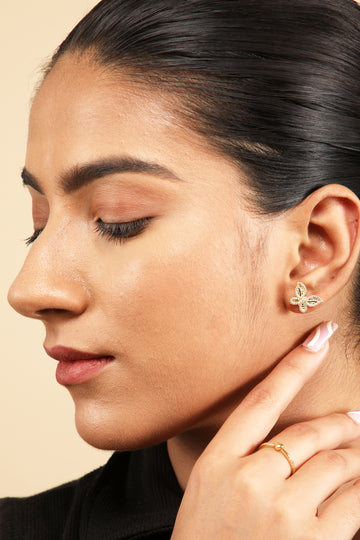 Silverflies Sunshine Gold Earring