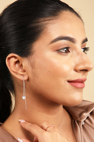Loveline Silver Threader Earring
