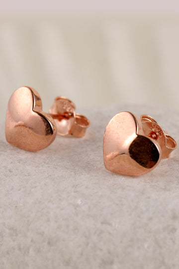 Heartfelt Elegance Rose Gold Earring
