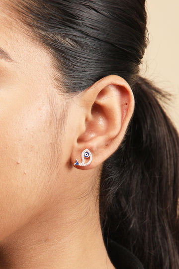 Fish Eye Rose Gold Earring