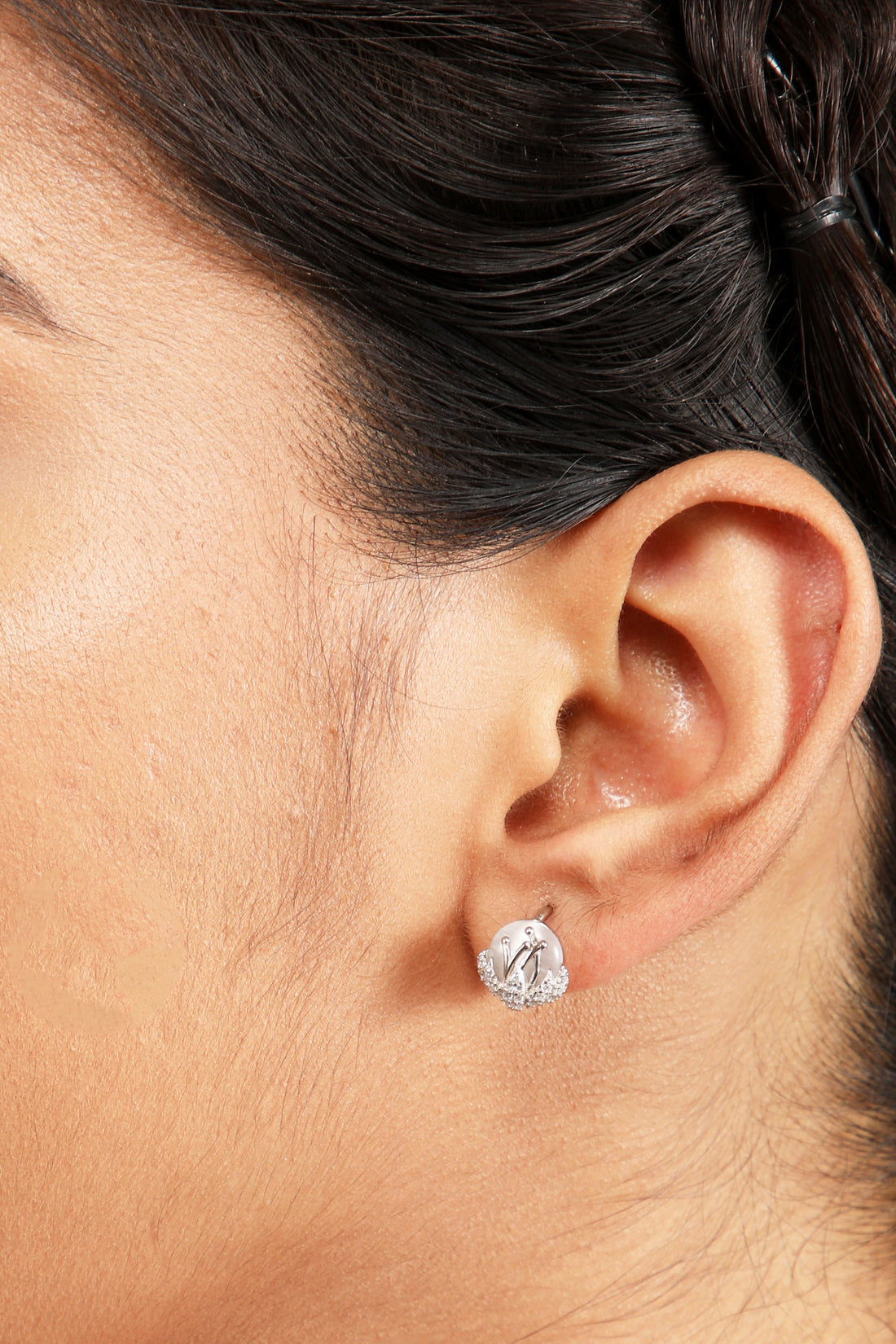 Snow White Silver Earring