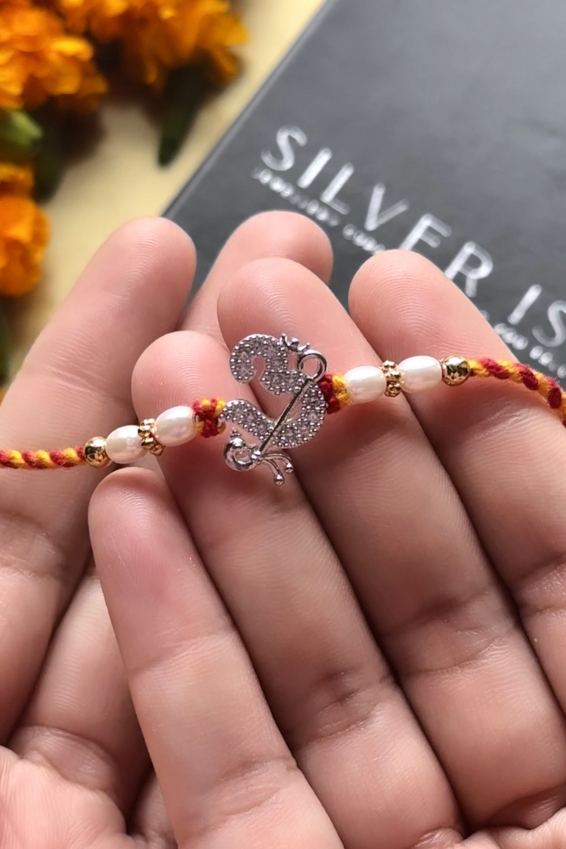 OM Silver Rakhi