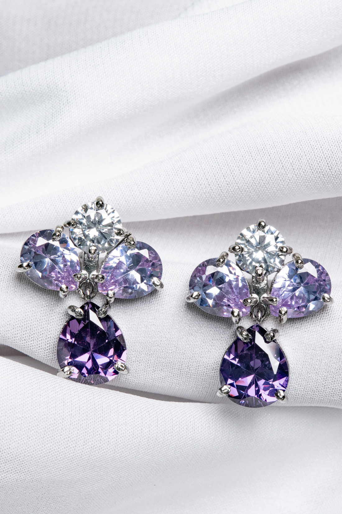 Purple Petal Earring