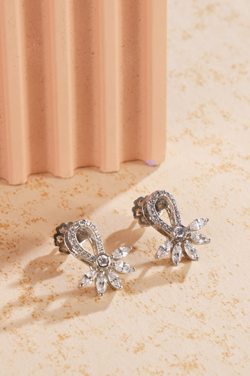 Flower bow earring