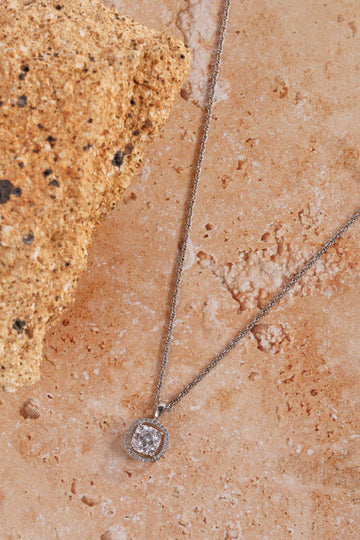 Halo cushion cut Pendant