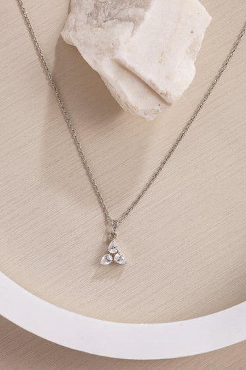Triple Twinkle Silver Pendant