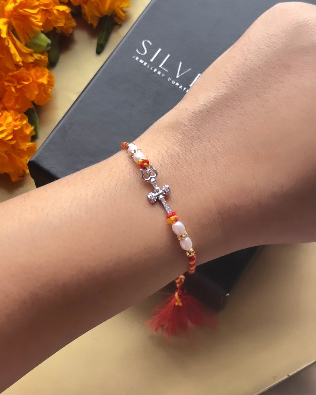 Trishul Silver Rakhi