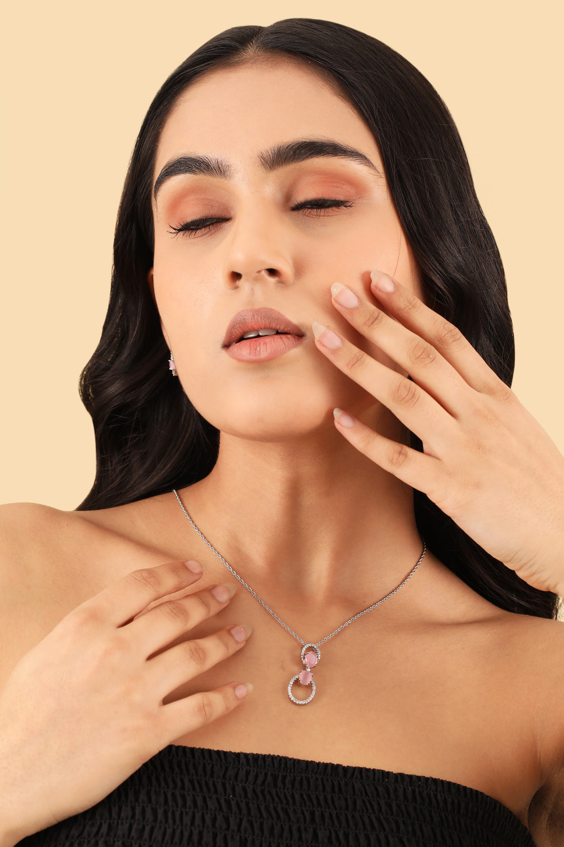 Soul Stone Pendant Set(Mint Pink)