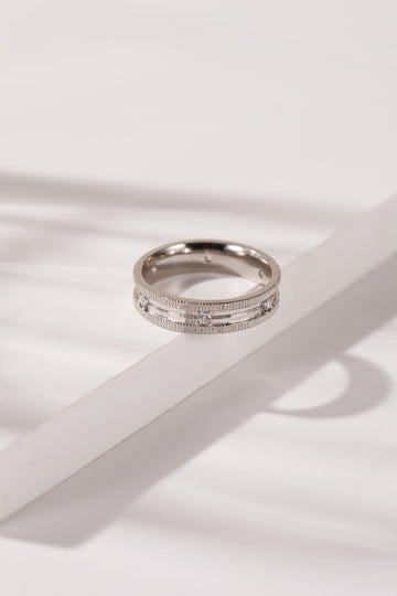 Lasting Harmony Men Silver Band Ring- Valentine Special