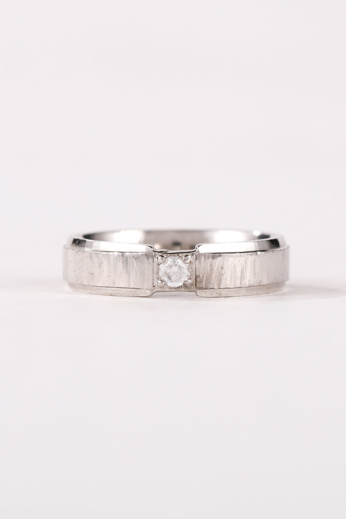 Textured Silver Ring for Men- Valentine Special