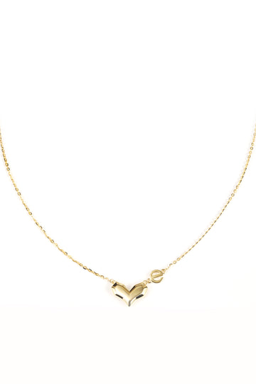 Golden Classic Heart Pendant with chain