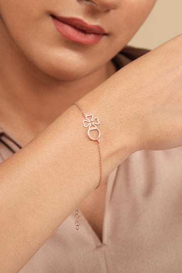 Floral Harmony Rose Gold Bracelet