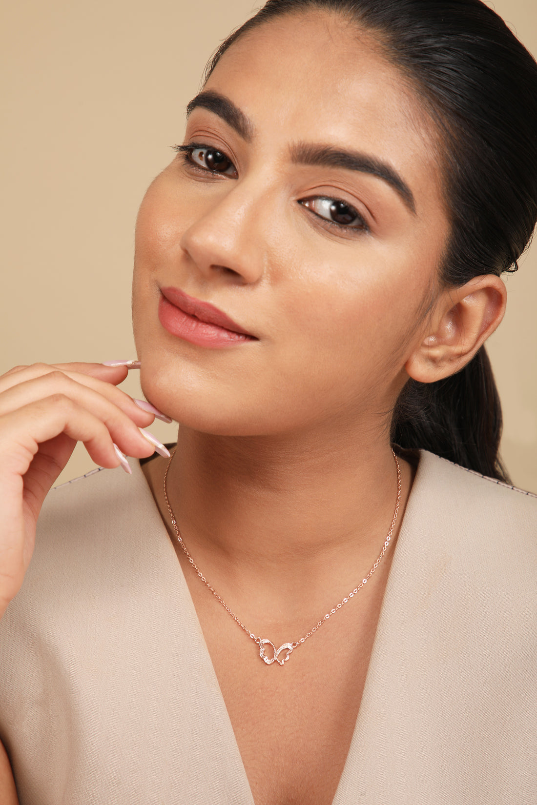 Dainty Wing Gold Butterfly Pendant