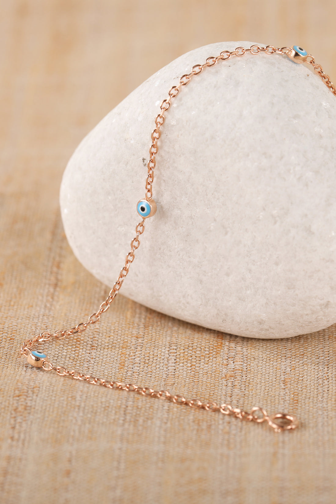 Fiona Rose Gold Evil Eye Bracelet