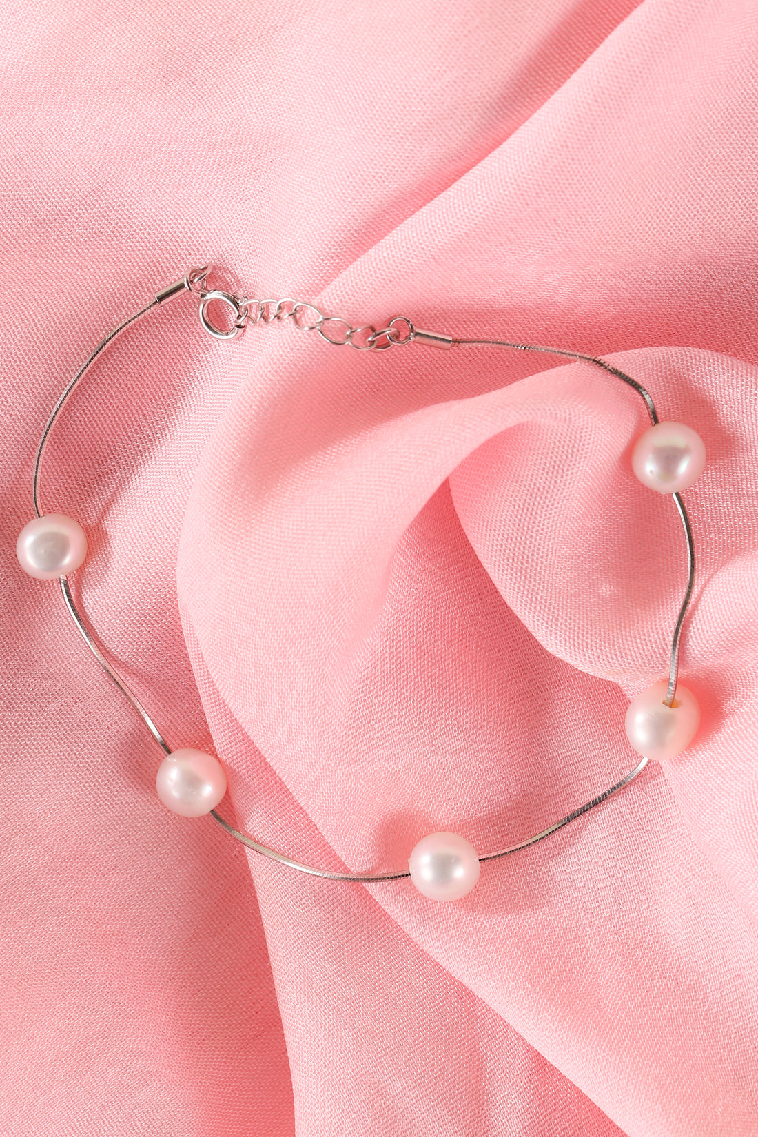 Pearl Kissed Silver Bracelet