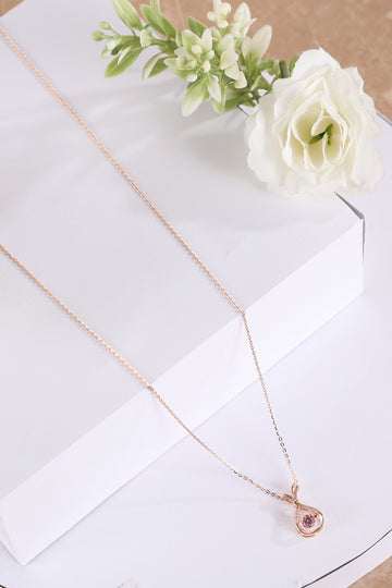 Dainty Pink Pot Pendant
