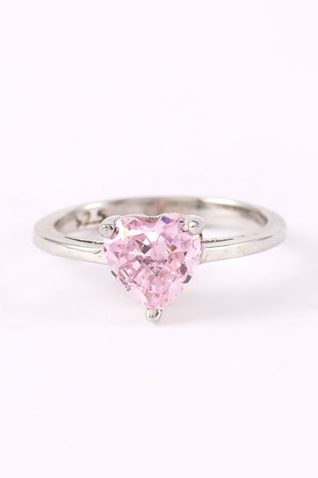 Pink Plain Crystal Ring
