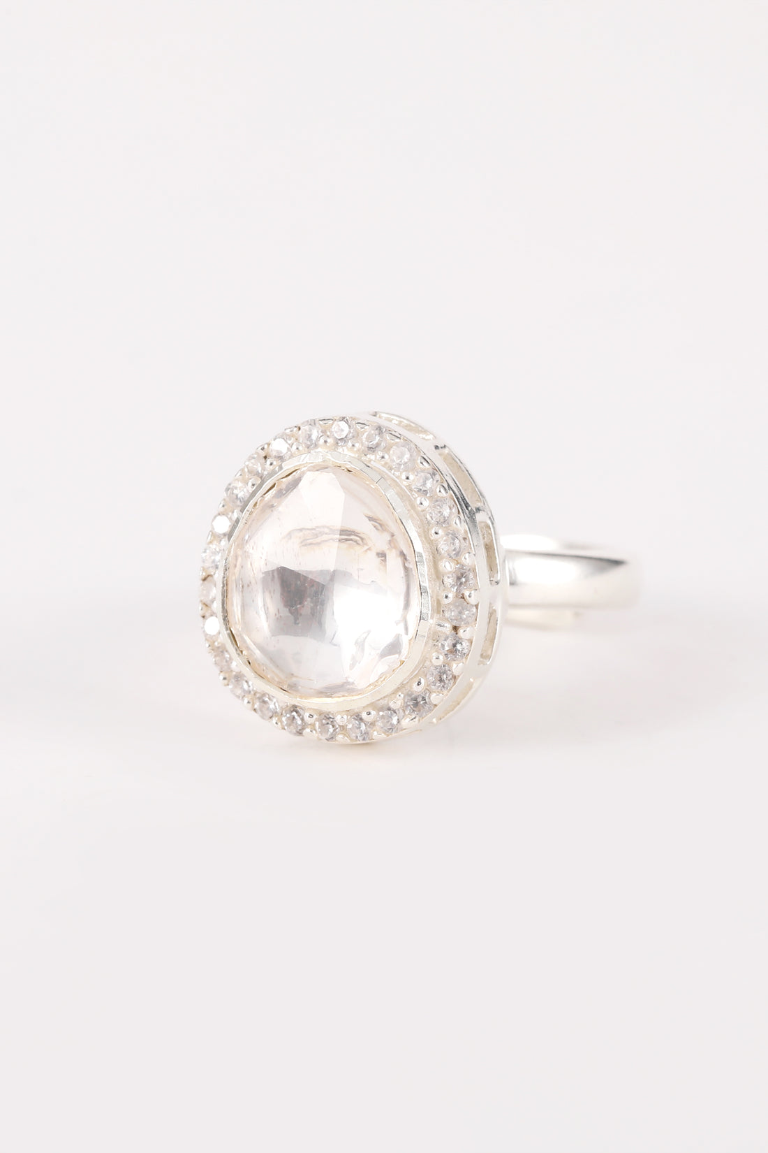 Silver Kundan Ring