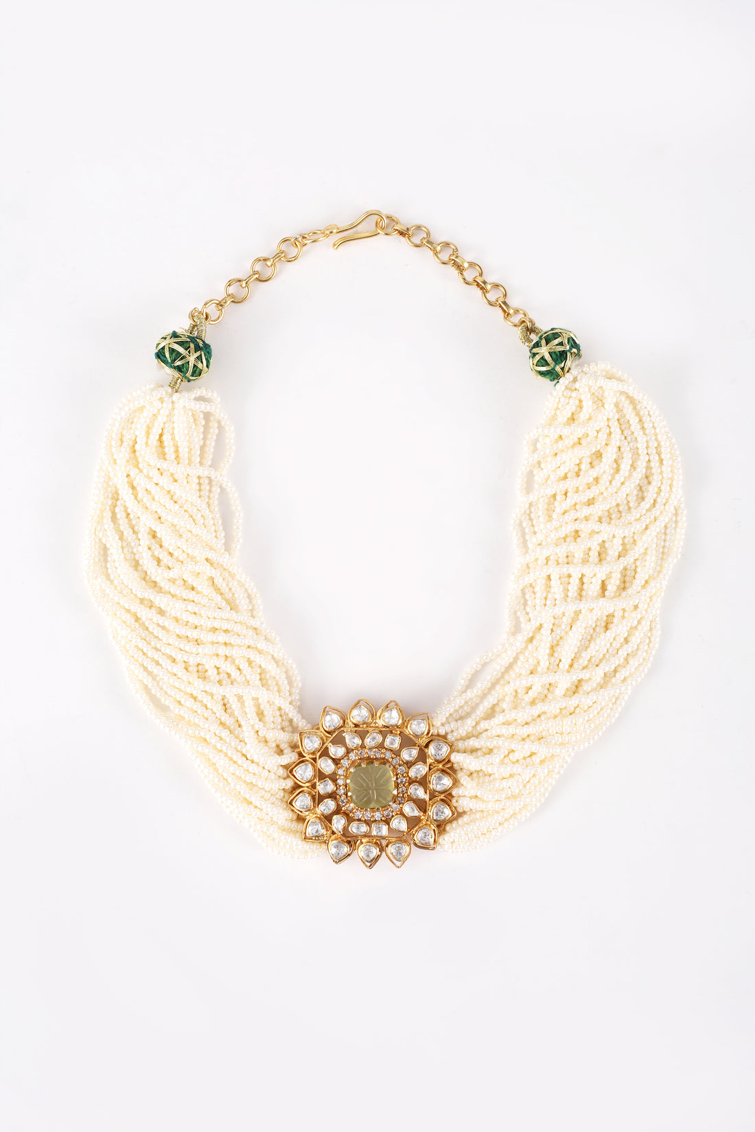 Firdaus Green Choker Set