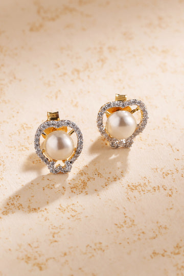 Golden Pearl Studs