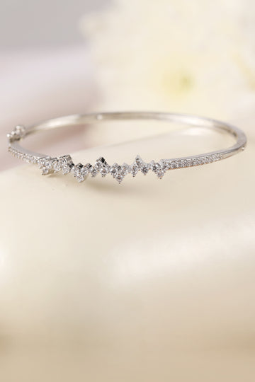 Love Angle Openable Silver Bracelet