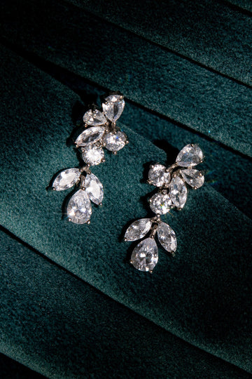 Tara- White Cluster Earring