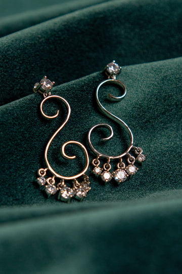 Swirl of Sparkle Earring