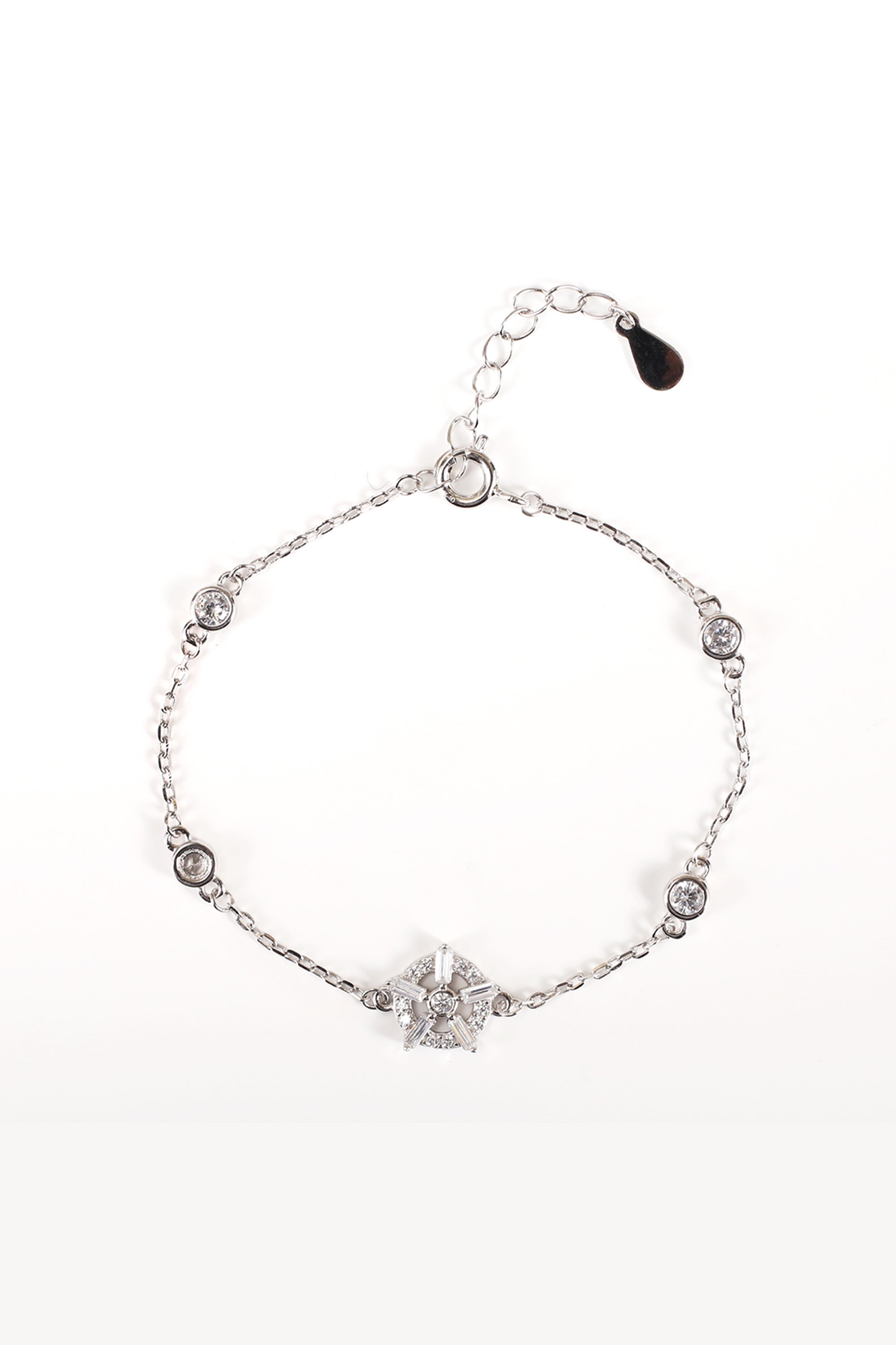 Silver Snowflake Sparkle Bracelet