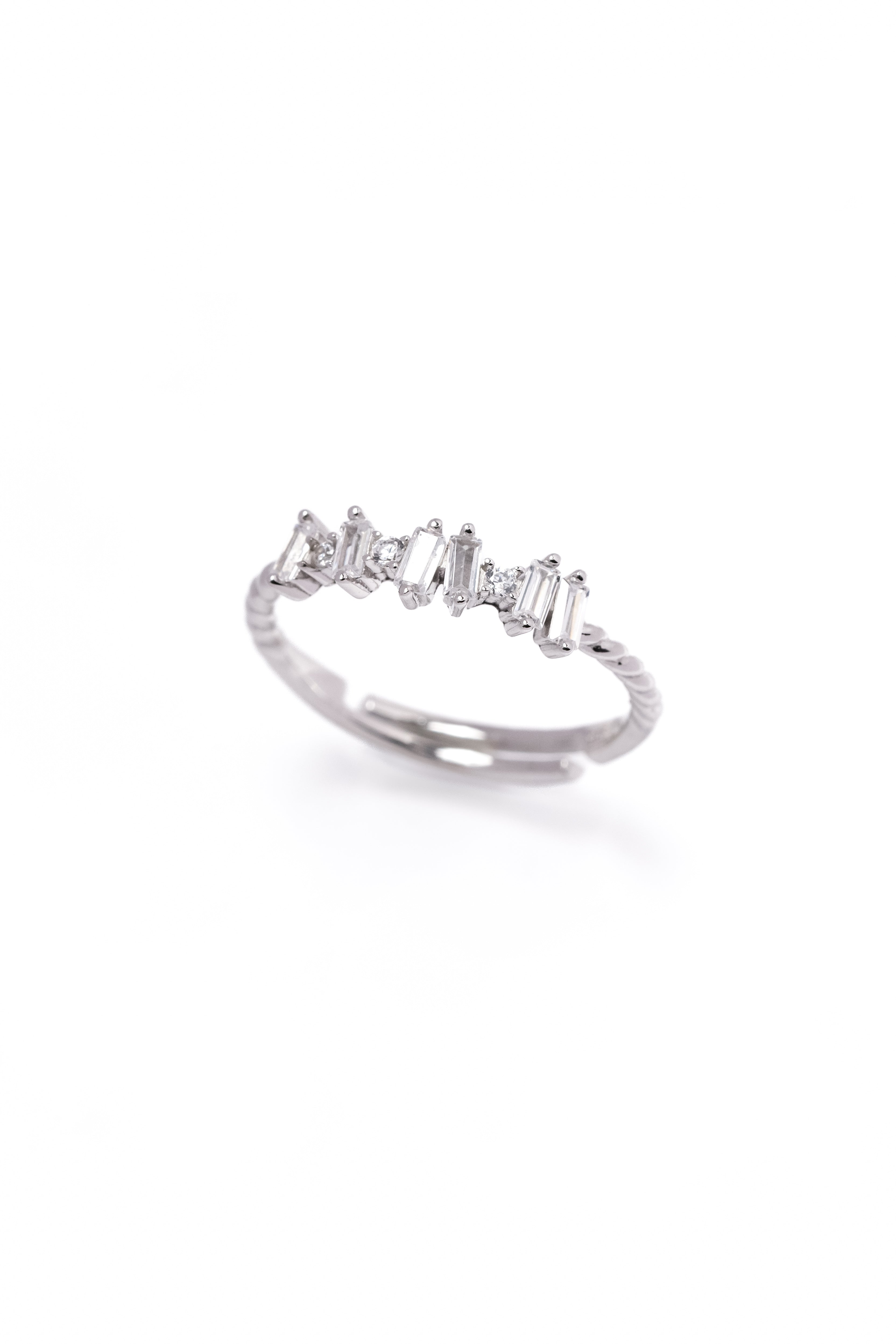 Anna Asymmetrical Silver Ring