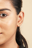Golden Harmony Silver Earring
