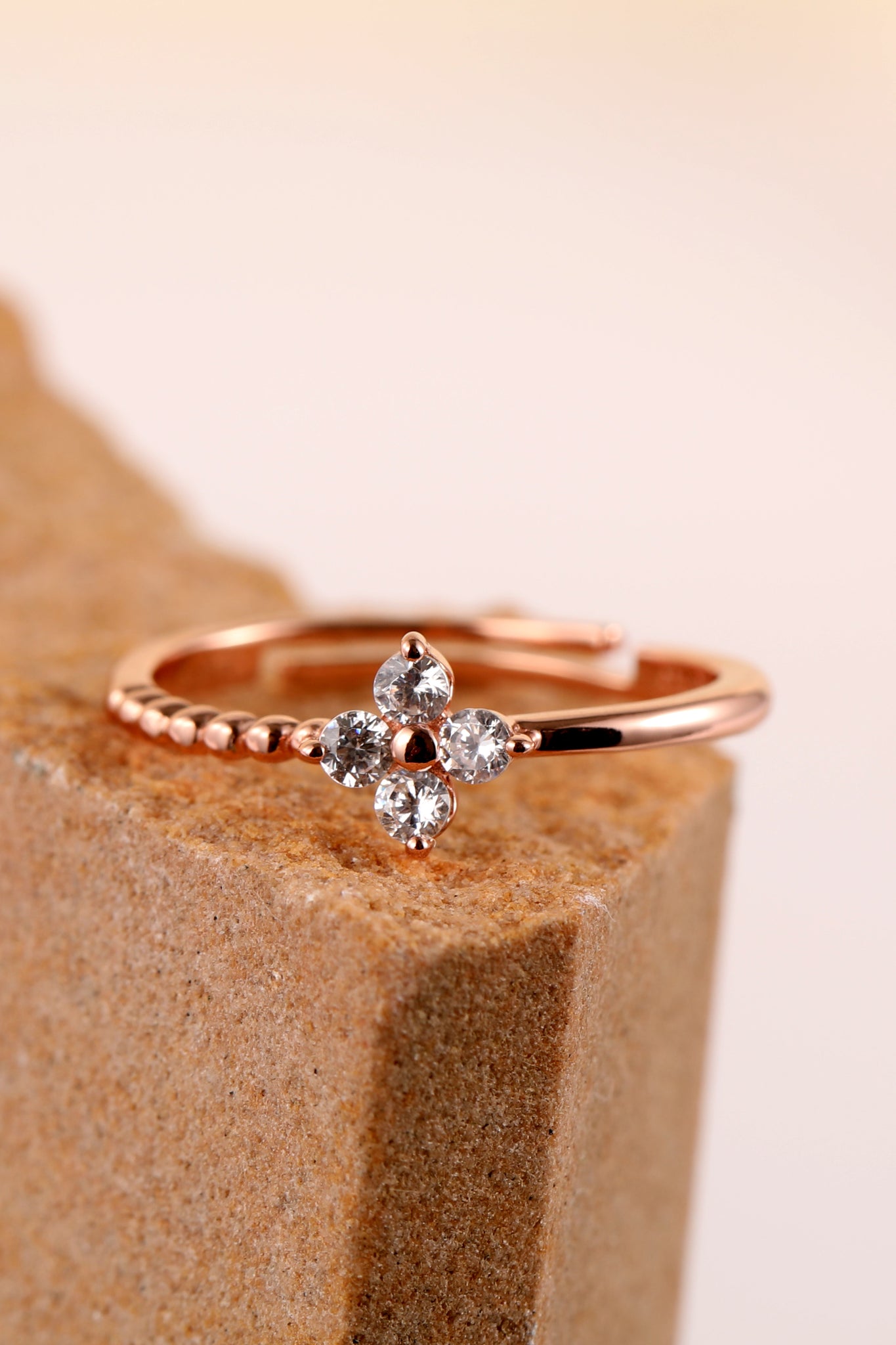 Rosebud Rose Gold Ring