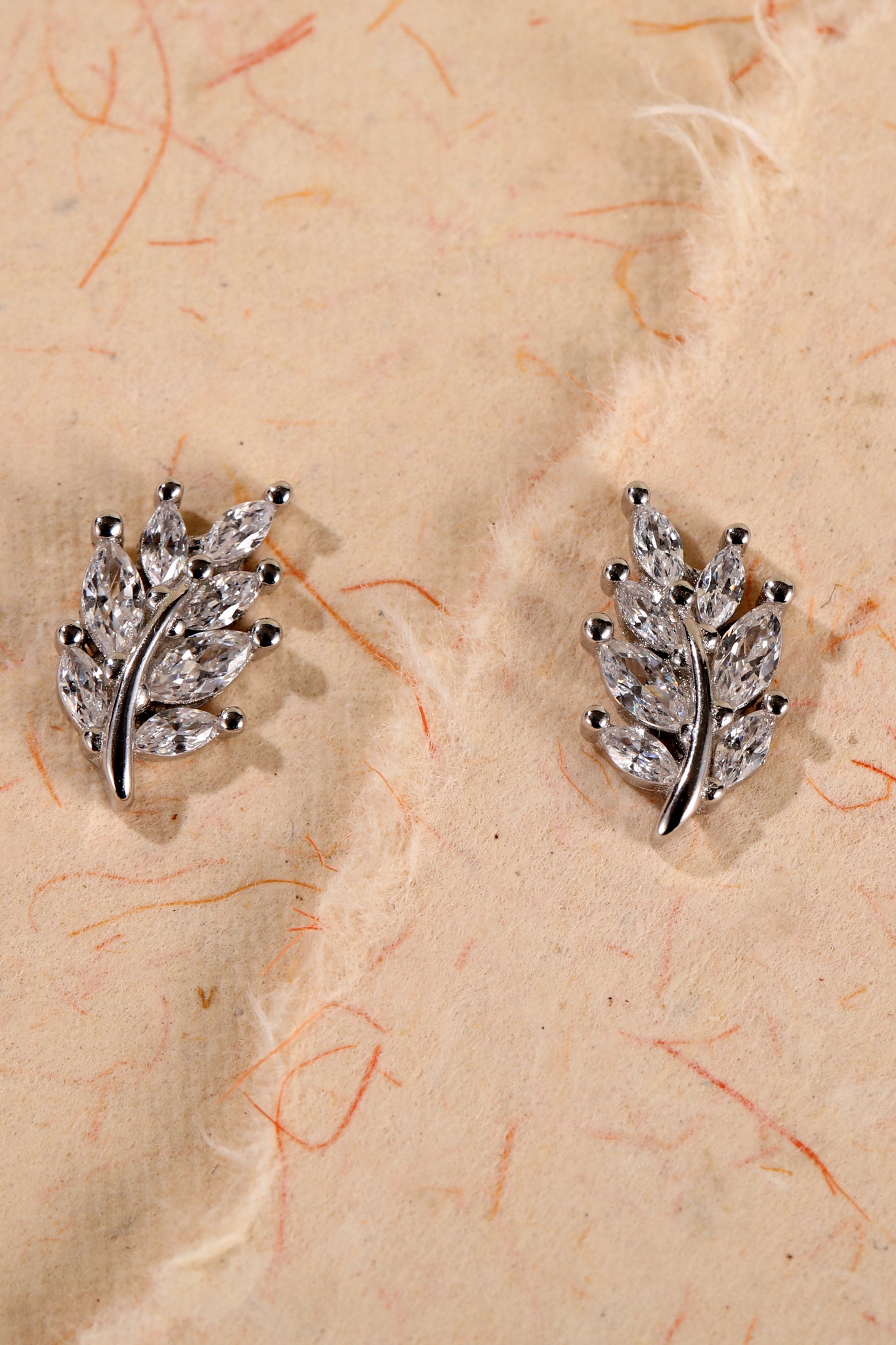 Silver Fern Stud Earring