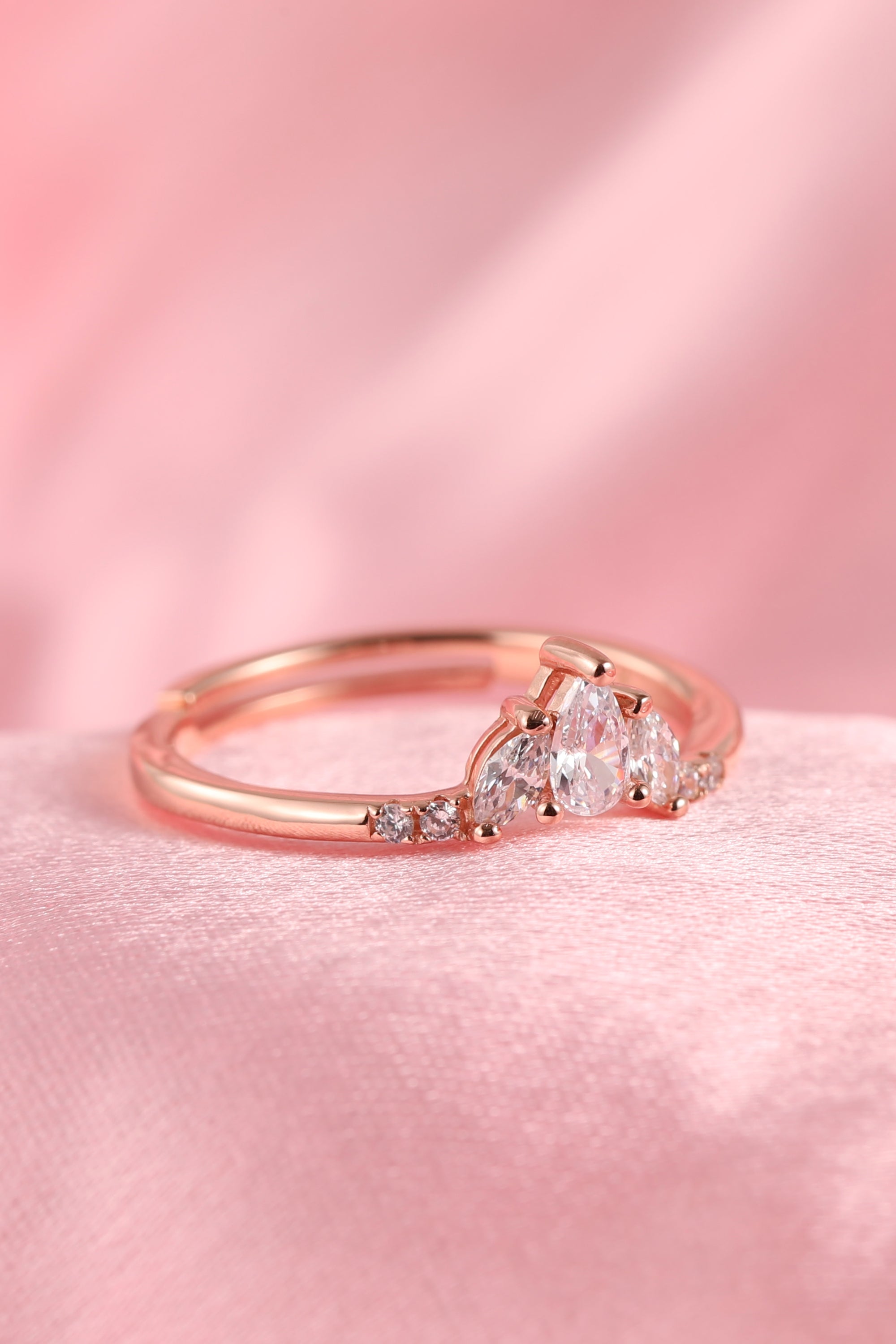 Rosy Crown Ring