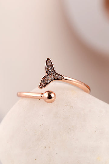 Fishtail Rose Gold Ring