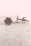 Frosted Flora Silver Earring