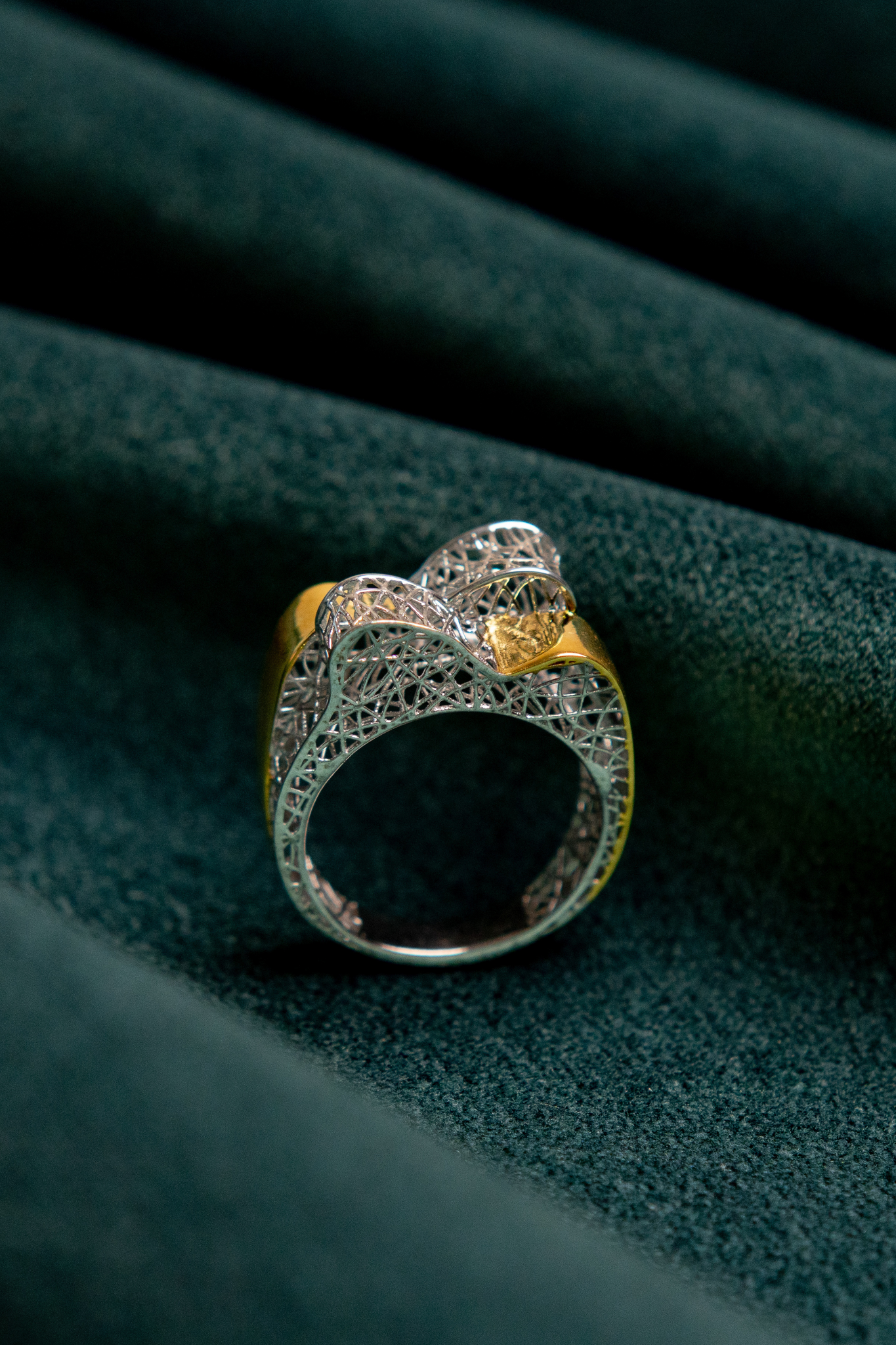 Vintage Wave Cocktail Ring