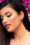 Purple Petal Earring