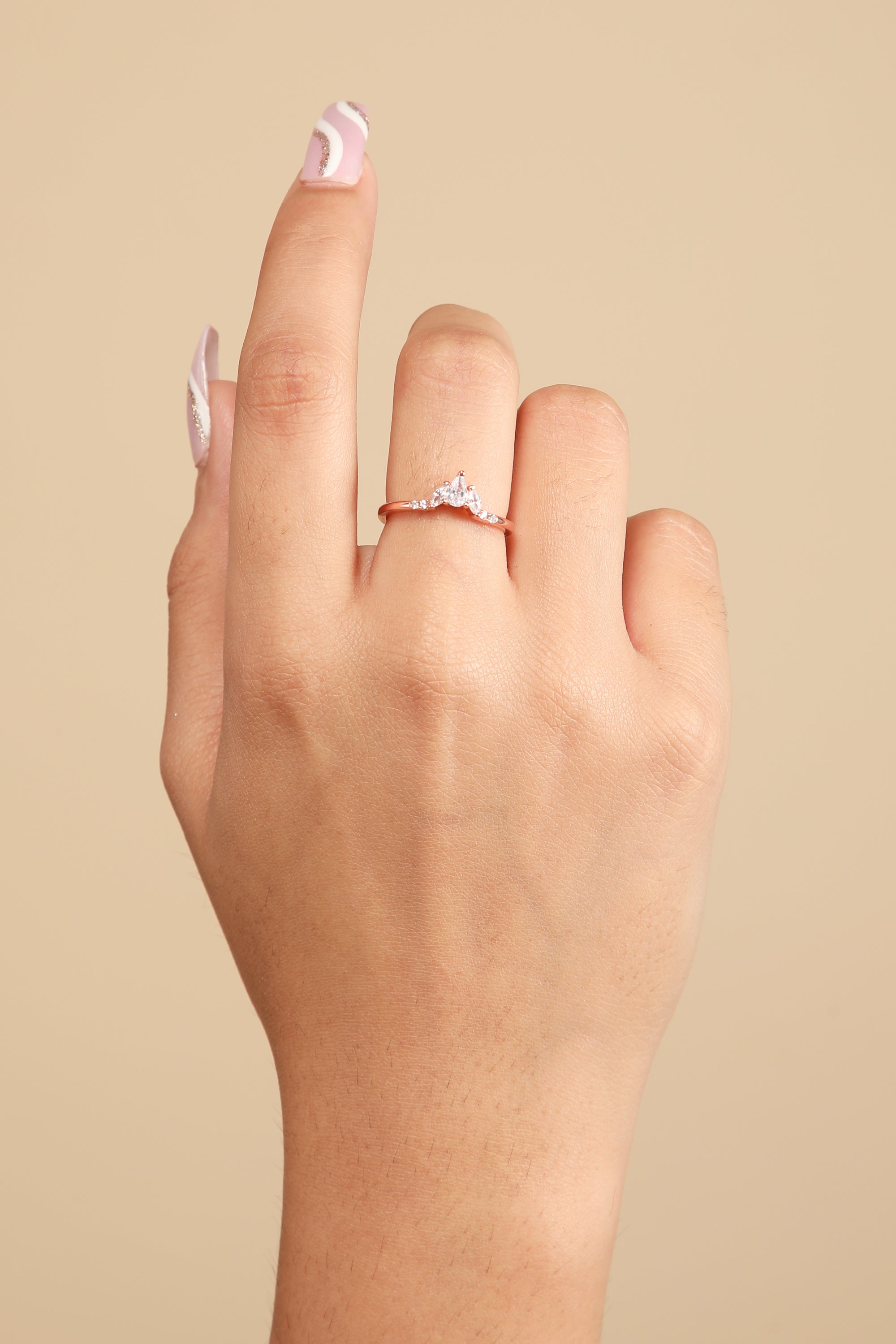 Rosy Crown Ring