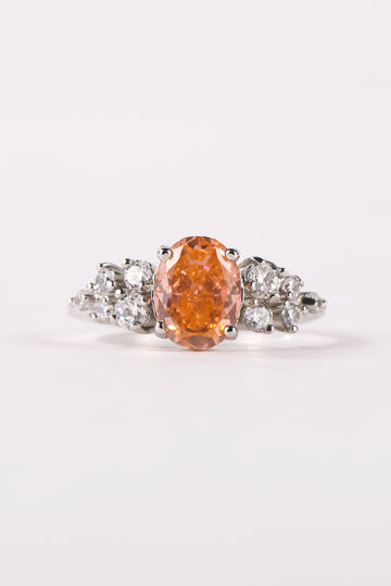 Five Crystal Morganite Statement Ring