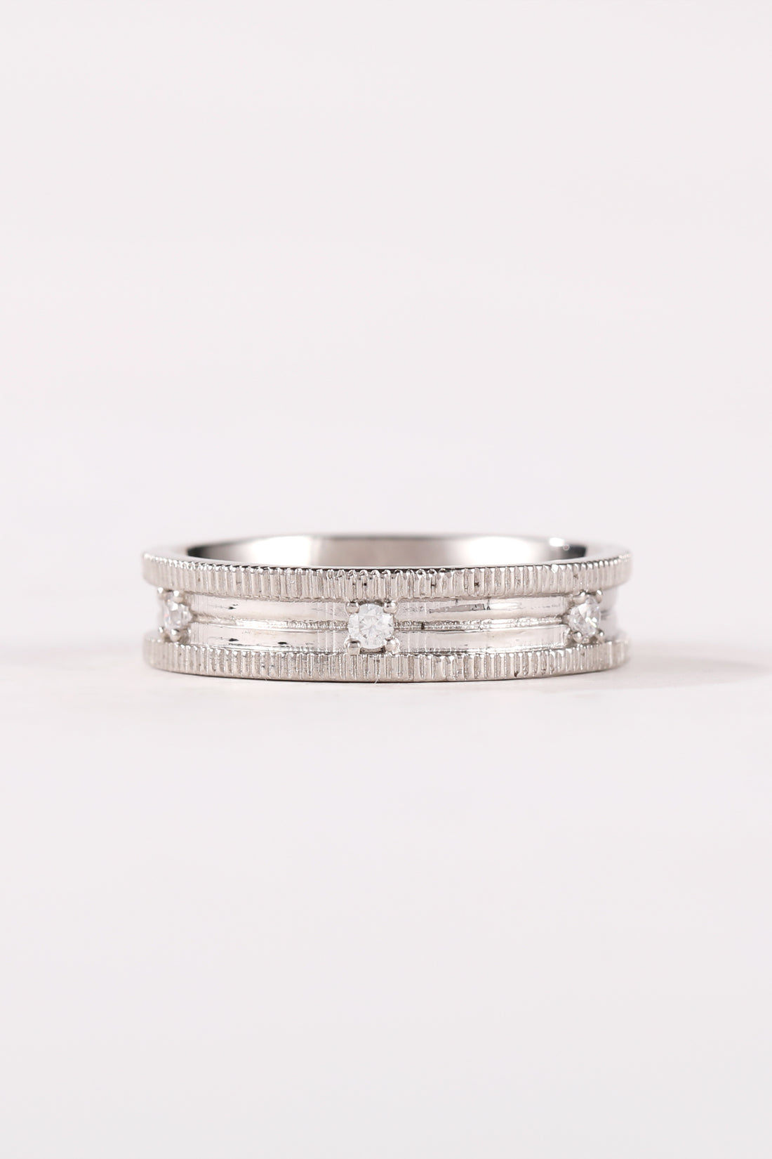 Lasting Harmony Men Silver Band Ring- Valentine Special