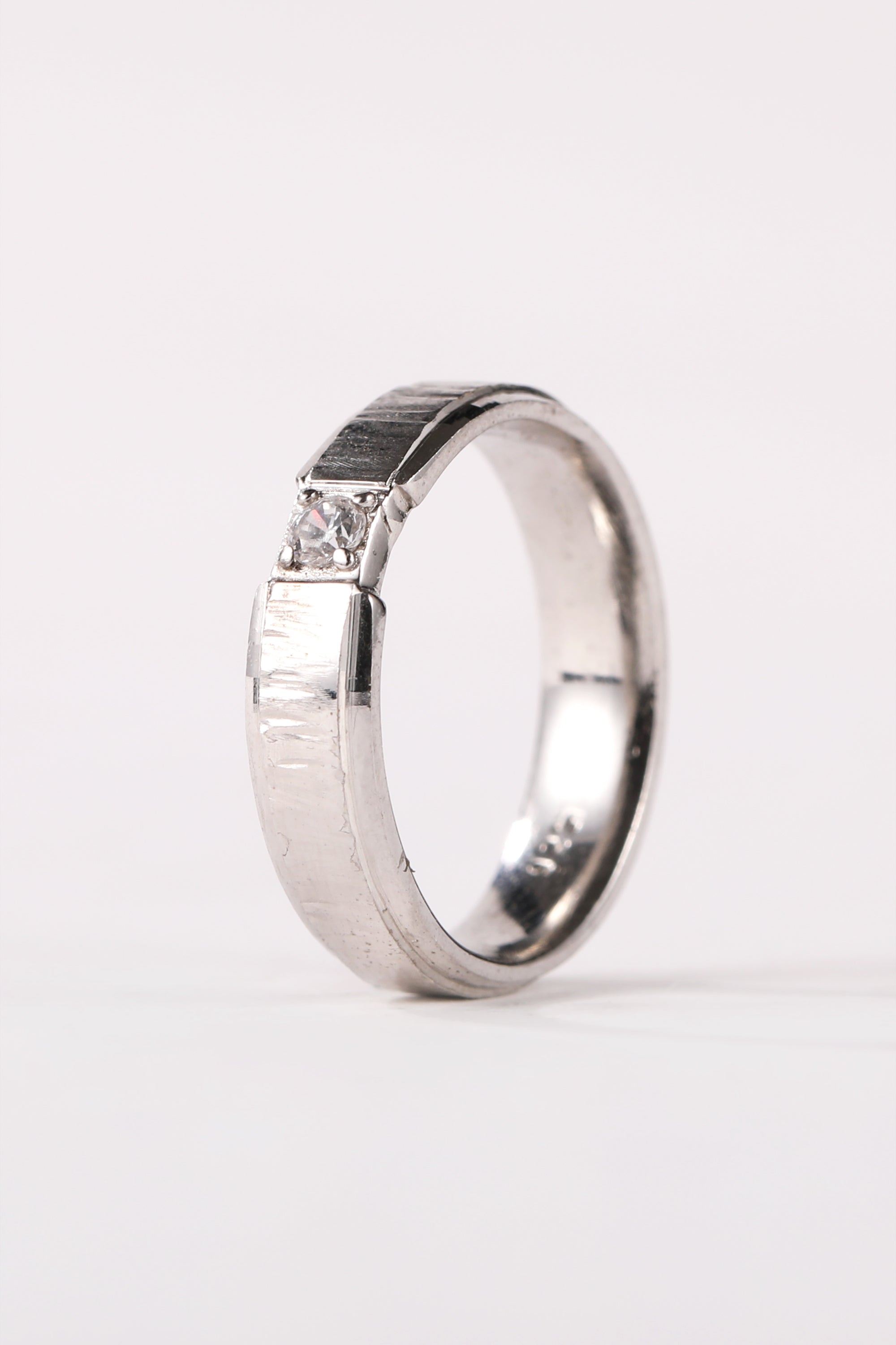 Textured Silver Ring for Men- Valentine Special