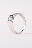 Blue Topaz Silver Couple Band- Valentine Special