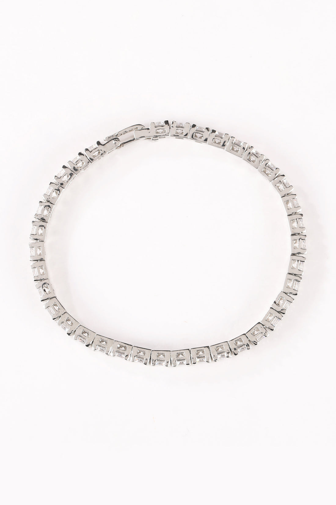 Silver Sleek Tennis Bracelet