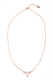 Rose Gold Pearl Prism Pendant
