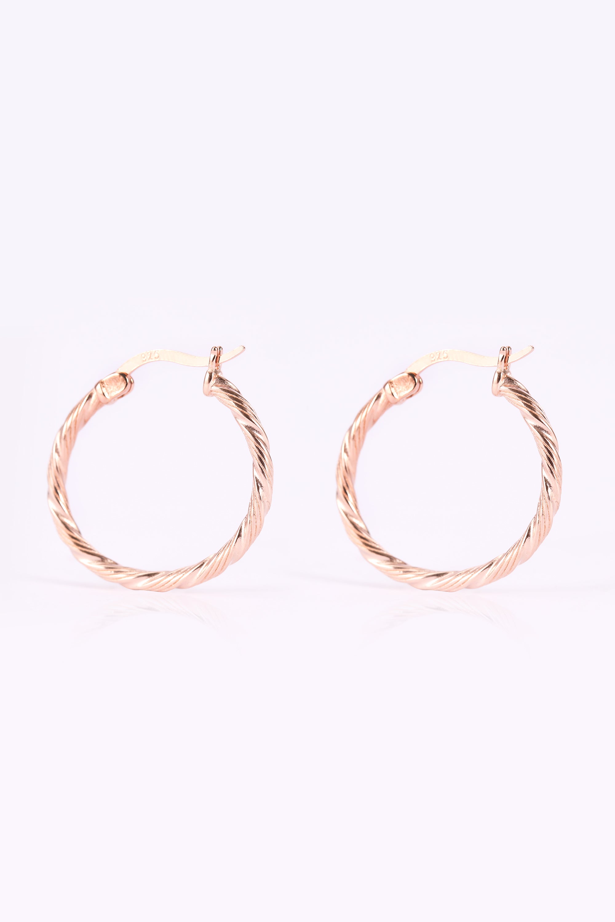 Rosy Coils Rose Gold Hoops