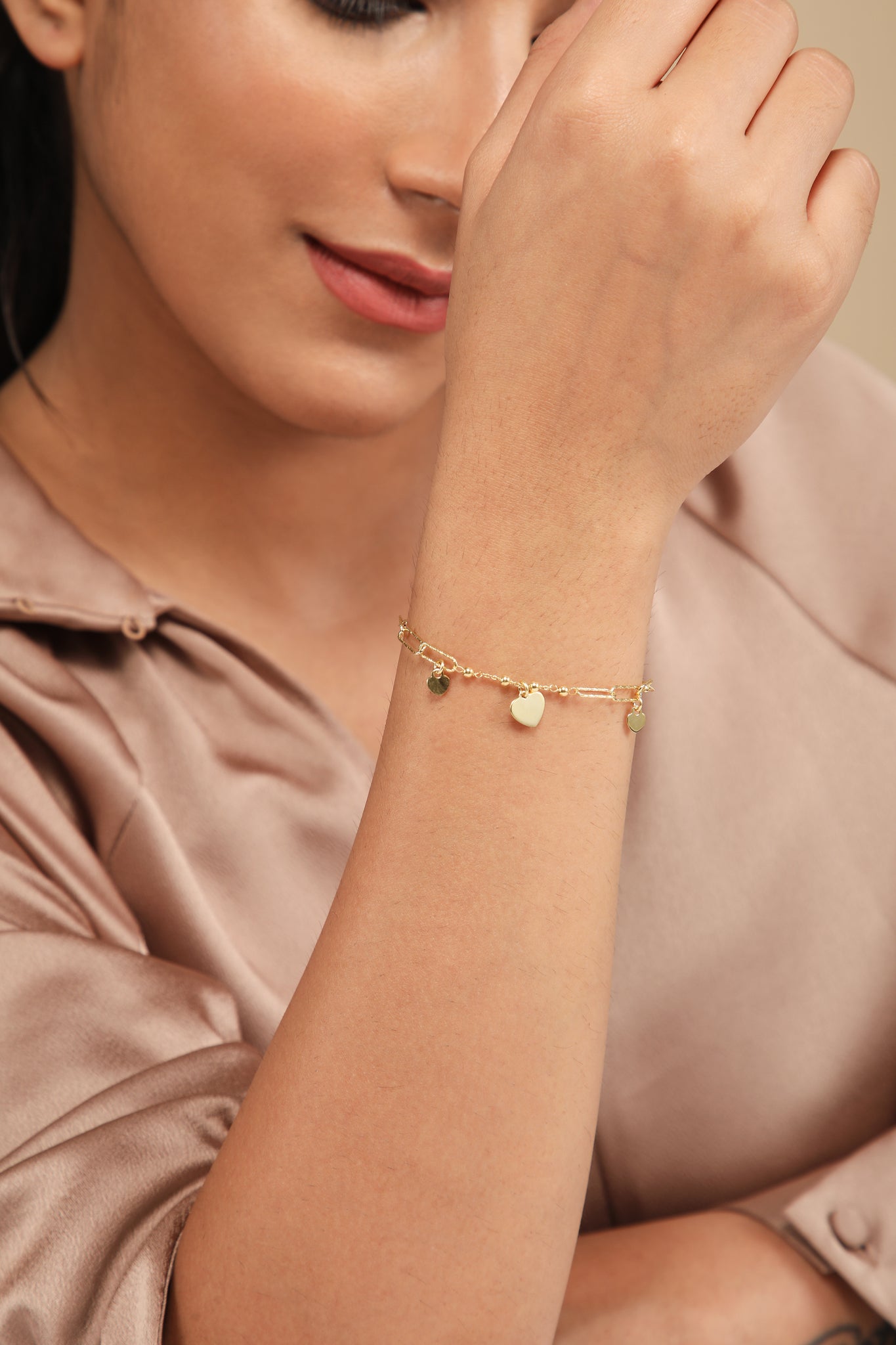 Golden Affection Link Bracelet